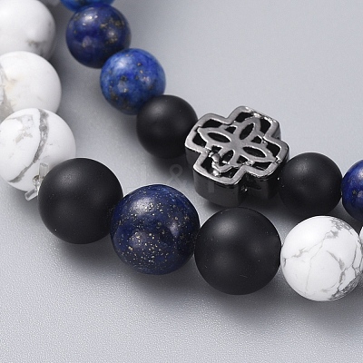 Stretch Bracelet Sets BJEW-JB05027-02-1