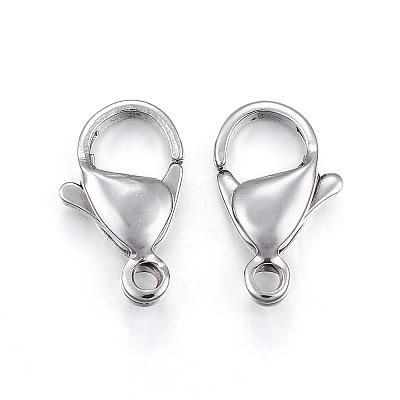 Tarnish Resistant 304 Stainless Steel Lobster Claw Clasps STAS-H353-G-02P-1