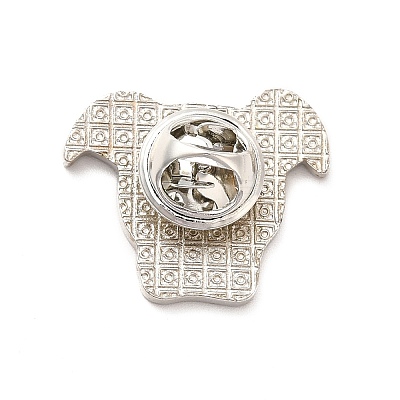 Dog Enamel Pin with Brass Butterfly Clutches JEWB-A006-04B-1