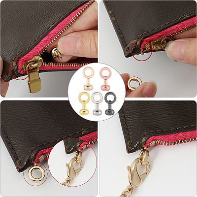 5Pcs 5 Colors Brass Clasps FIND-SP0004-10-1