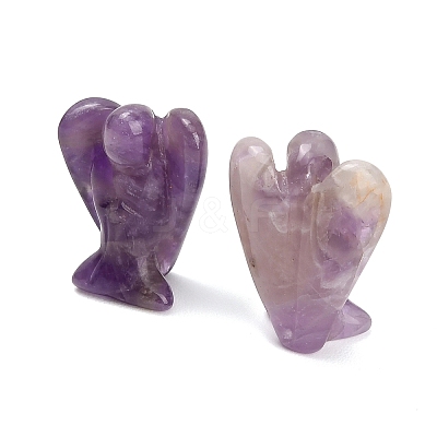 Natural Amethyst Gemstone Carved Angle Figurines GG-CBA8396-A09-1