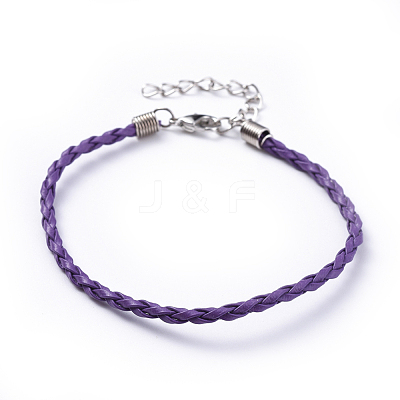 Trendy Braided Imitation Leather Bracelet Making BJEW-S076-M-1