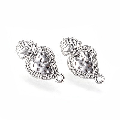 Brass Stud Earring Findings KK-F809-14P-1