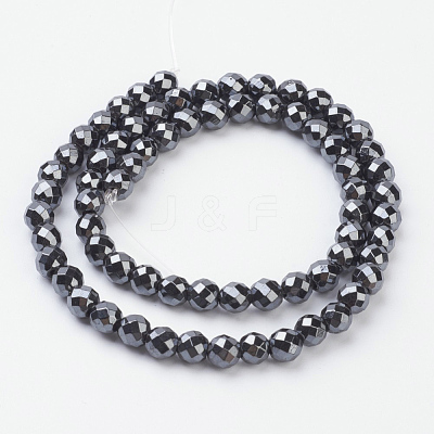Non-Magnetic Synthetic Hematite Beads Strands HEMA-4D-1