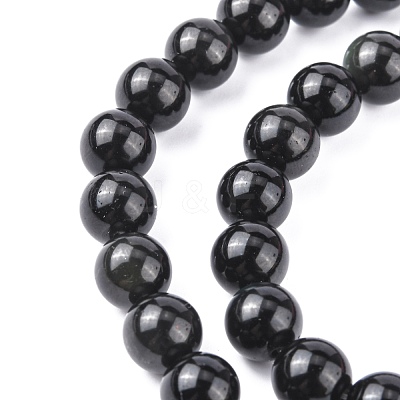 Natural Obsidian Bead Strands X-G-R173-8mm-02-1