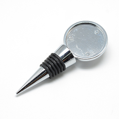 Zinc Alloy Wine Bottle Stoppers Cabochon Settings MAK-R022-03-1