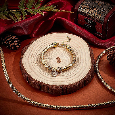 PU Imitation Leather Braided Cord WL-WH0003-14B-1