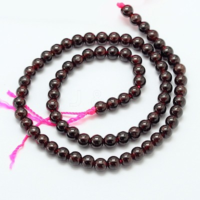 Garnet Round Beads Strands G-O081-03-4mm-1