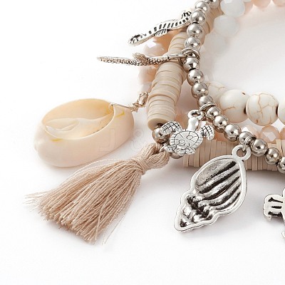 4Pcs Stretch Bracelets BJEW-JB05885-1