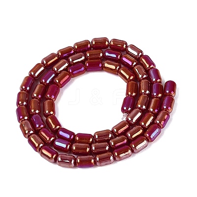 Electroplate Opaque Glass Beads Strands EGLA-Q132-03A-C02-1