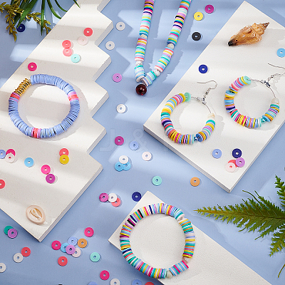 DIY Heishi Bead Stretch Bracelets Making Kits DIY-PH0004-19B-1
