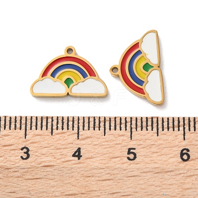 Ion Plating(IP) 304 Stainless Steel Charms STAS-M102-01D-G-1
