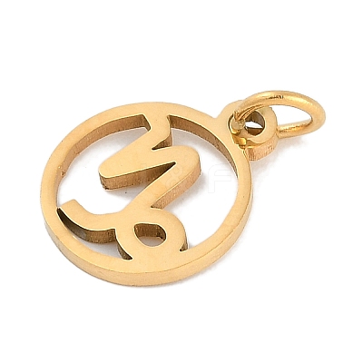 Ion Plating(IP) 304 Stainless Steel Charms STAS-R135-05G-07-1