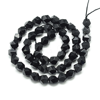 Natural Black Onyx Beads Strands G-S149-02-10mm-1