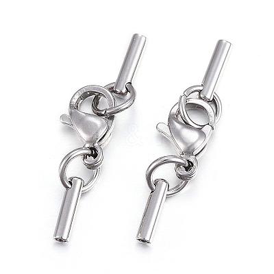 Tarnish Resistant 304 Stainless Steel Lobster Claw Clasps STAS-P146-A09-1.2mm-1