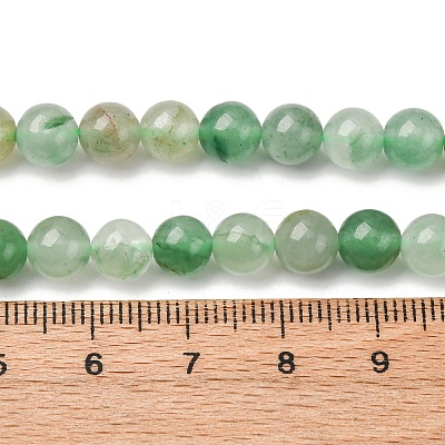 Natural Green Aventurine Round Beads Strands G-S150-6mm-4-1