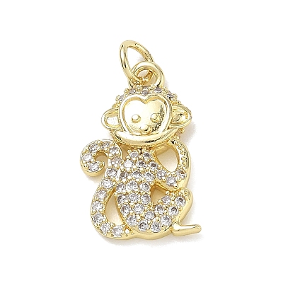 Brass with Rhinestone Pendants RB-CBA6830-18G-02-1