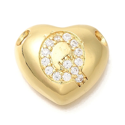 Rack Plating Brass Micro Pave Cubic Zirconia Pendants KK-I722-04G-Q-1
