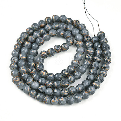 Baking Paint Glass Beads X1-DGLA-N010-8mm-09-1