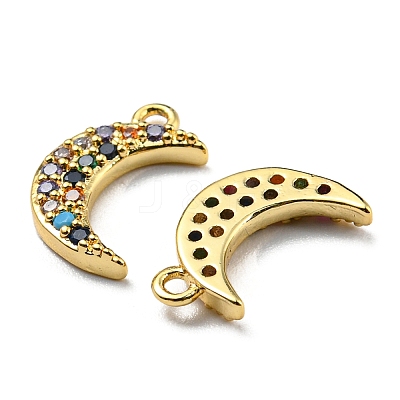 Brass Cubic Zirconia Charms KK-O119-08-1