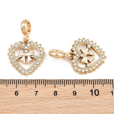 Alloy Crystal Rhinestone European Dangle Charms AL-CBAC2D3-13G-1