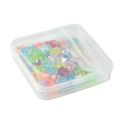 90Pcs 9 Colors Eco-Friendly Transparent Acrylic Beads TACR-FS0001-63-1