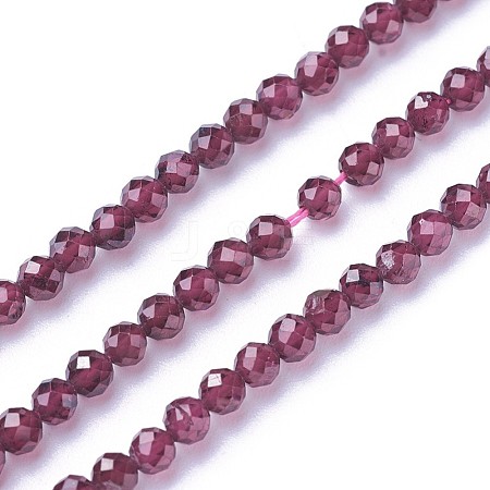 Natural Garnet Beads Strands G-F619-17A-3mm-1