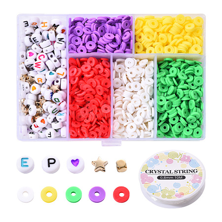 DIY Polymer Clay Beads  Bracelet Making Kit DIY-YW0004-39A-1