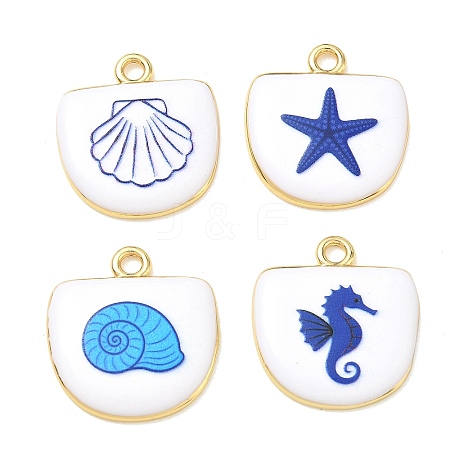 Printed Brass Pendants KK-CBAF9BC-04G-1