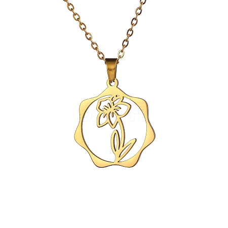 304 Stainless Steel Pendant Necklace PW-WG26640-12-1