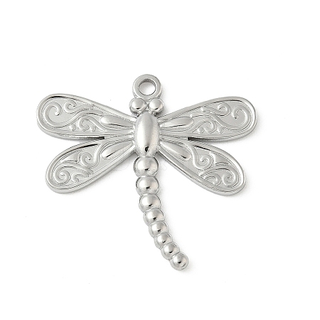 304 Stainless Steel Dragonfly Pendants X-STAS-S186-08C-P-1