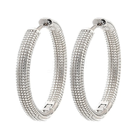 Brass Hoop Earrings EJEW-I289-03P-1