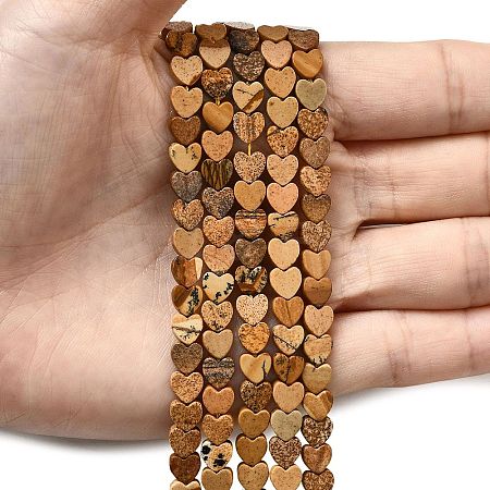 Natural Picture Jasper Beads Strands G-A272-A01-20-1