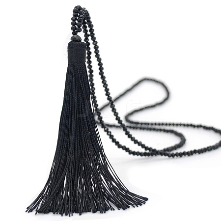 Velvet Long Tassel Pendant Necklaces WGB6ED0-04-1