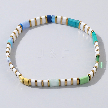 Bohemian Style Glass Seed Beaded Stretch Bracelets for Women Men ZJ1483-14-1