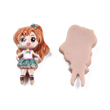Opaque Resin Cabochons CRES-N018-049-1