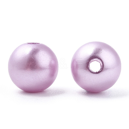 Spray Painted ABS Plastic Imitation Pearl Beads OACR-T015-05C-12-1