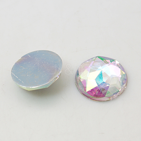 Imitation Taiwan Acrylic Rhinestone Flat Back Cabochons GACR-D003-10mm-17-1