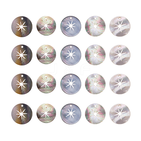 Black Lip Shell Pendants SHEL-S274-77-1