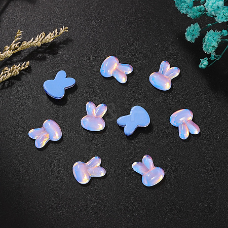 Rabbit Head Glass Cabochons PW-WG7DE7E-01-1