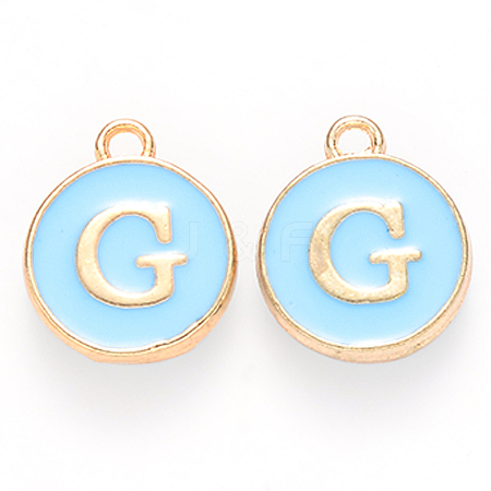 Golden Plated Alloy Enamel Charms LS-ENAM-S118-04G-1