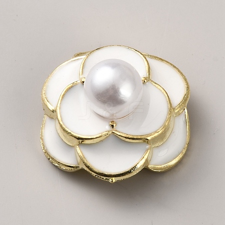 Alloy Enamel & Imitation Pearl Cabochons FIND-WH0366-480A-02-1