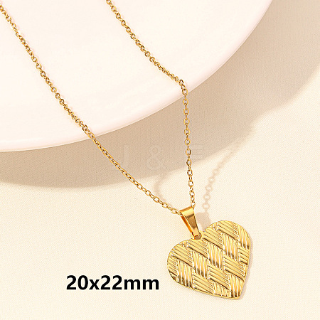 Stainless Steel Heart-Shaped Necklace Jewelry Luxury DIY Accessories PVD Vacuum Plating ZC7092-2-1