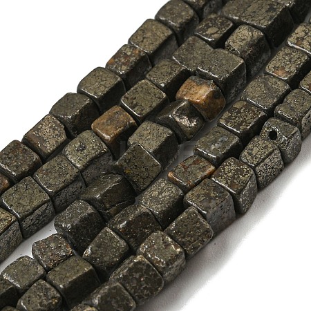 Natural Pyrite Beads Strands G-F631-K29-1