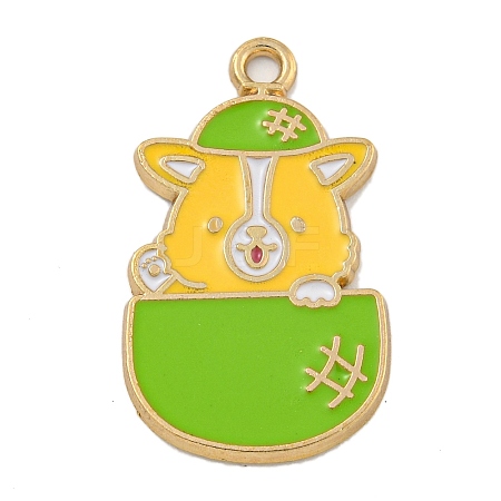 Cartoon Alloy Enamel Pendants ENAM-H045-05G-02-1