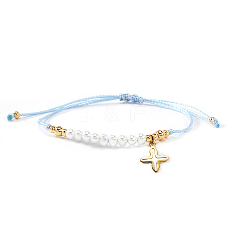 304 Stainless Steel Cross Charm Bracelets NZ8647-6-1