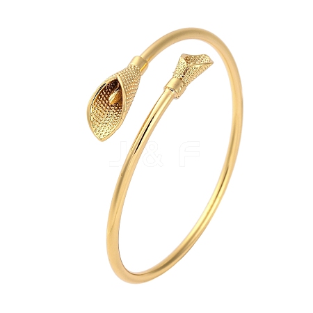 Brass Open Cuff Bangles for Women KK-S404-01G-1