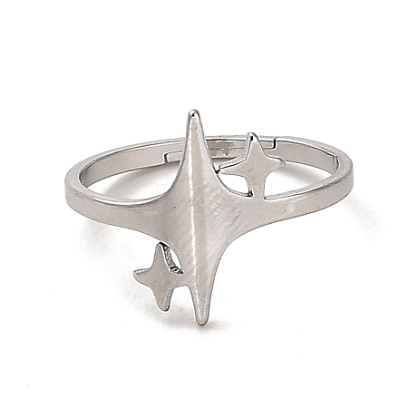 304 Stainless Steel Adjustable Ring RJEW-Z015-05P-1