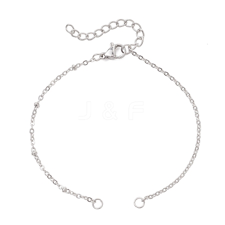 304 Stainless Steel Cable Chain and Satellite Chain Bracelet Making AJEW-JB01480-1