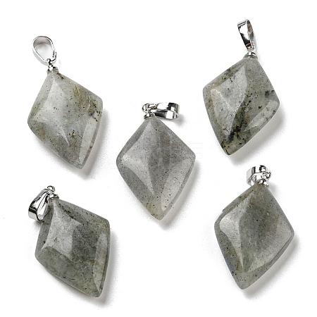 Natural Labradorite  Pendants G-C066-03B-1